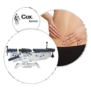 Treatment for sciatic nerve pain, Cox Flexion Distraction. This shows a picture of a Cox 8 flexion-distraction table.